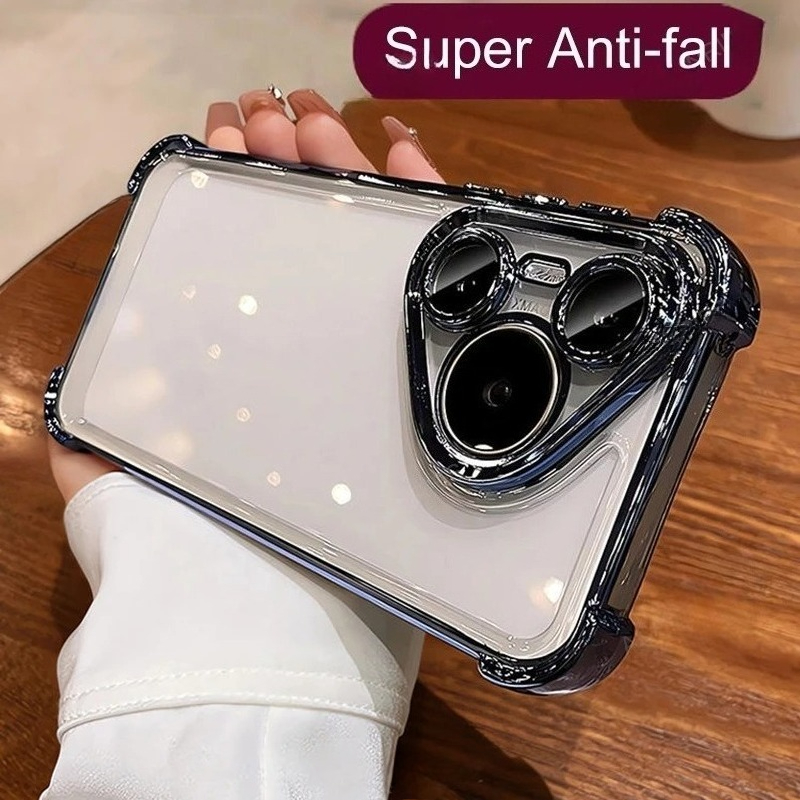 Huawei Mate 60 - Casing Lunak Silikon Lapis Penebalan Empat