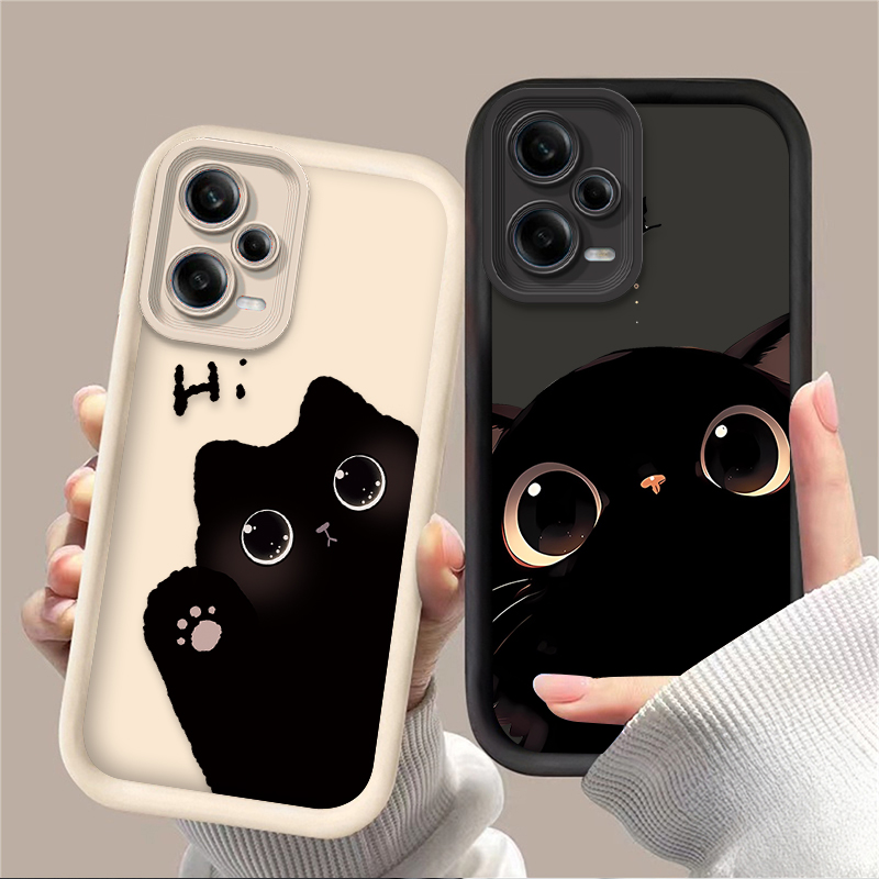 Xiaomi Redmi Note 14 - Casing Ponsel Kucing Bermata Besar yang