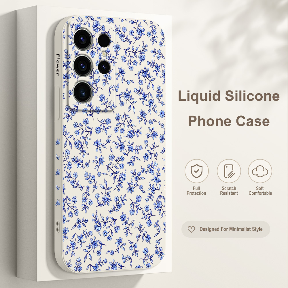 Samsung Galaxy S25 - Casing Ponsel Motif Bunga Terpilin Untuk