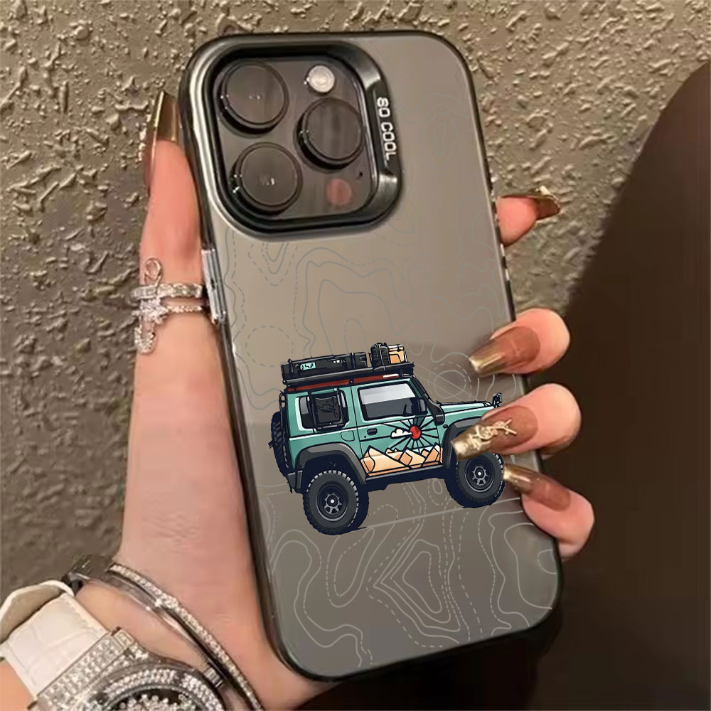 Apple Iphone 16 - Casing HP Motif Mobil Sederhana Untuk