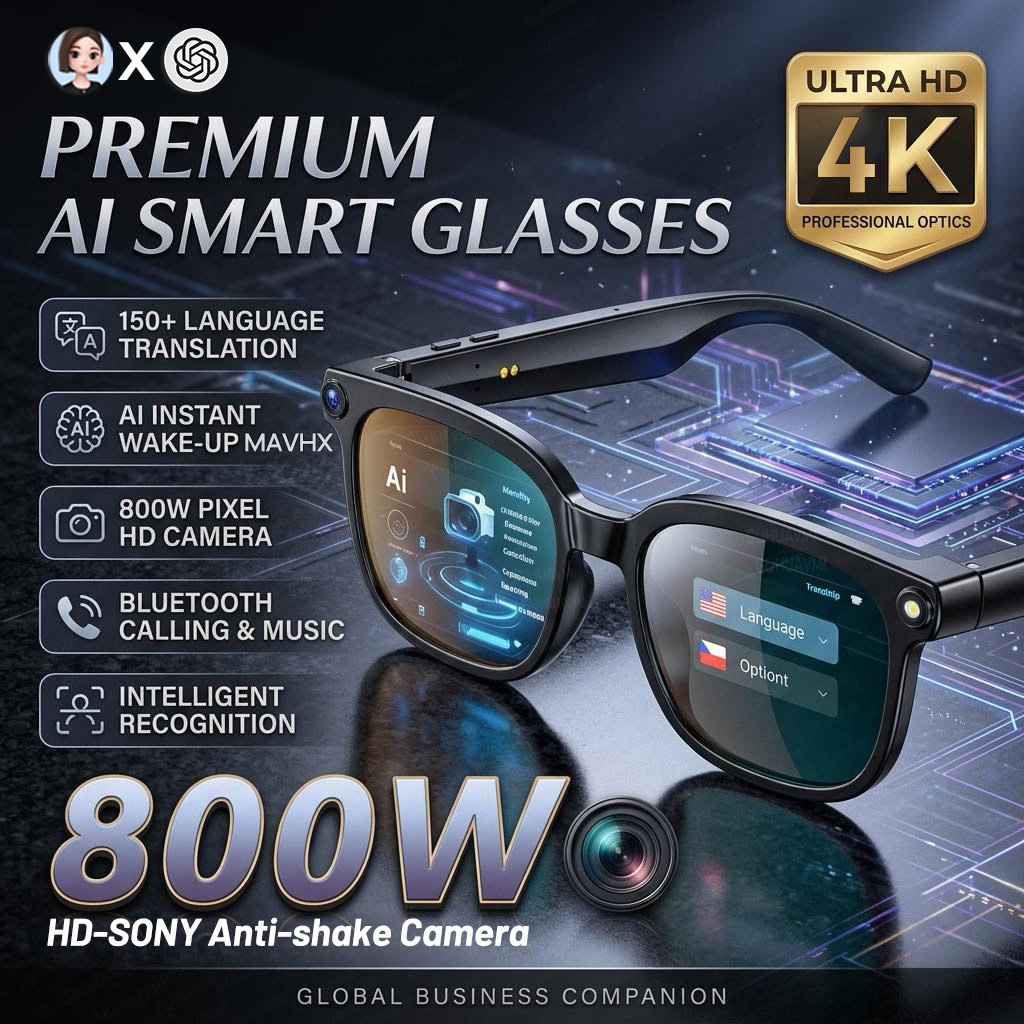 Kacamata Pintar 2026 4K 8MP Pr - Smart Glasses Lens ulasan dan harga