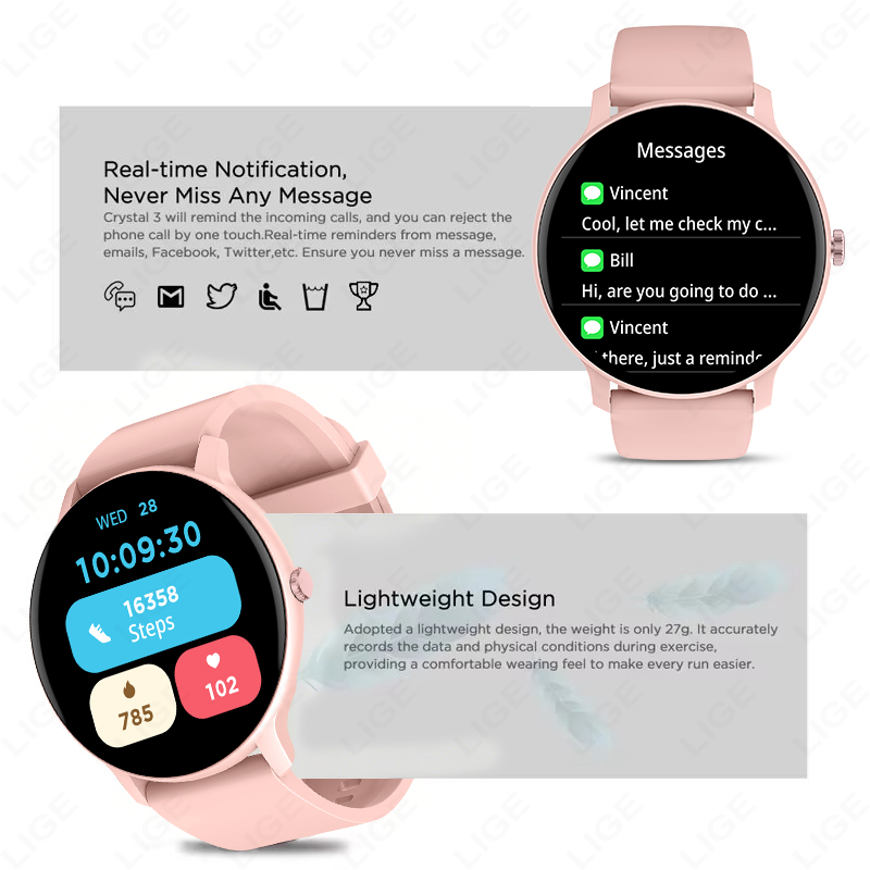 Jam Tangan Pintar 2026 untuk W - Breath Rate Monitor ulasan dan harga