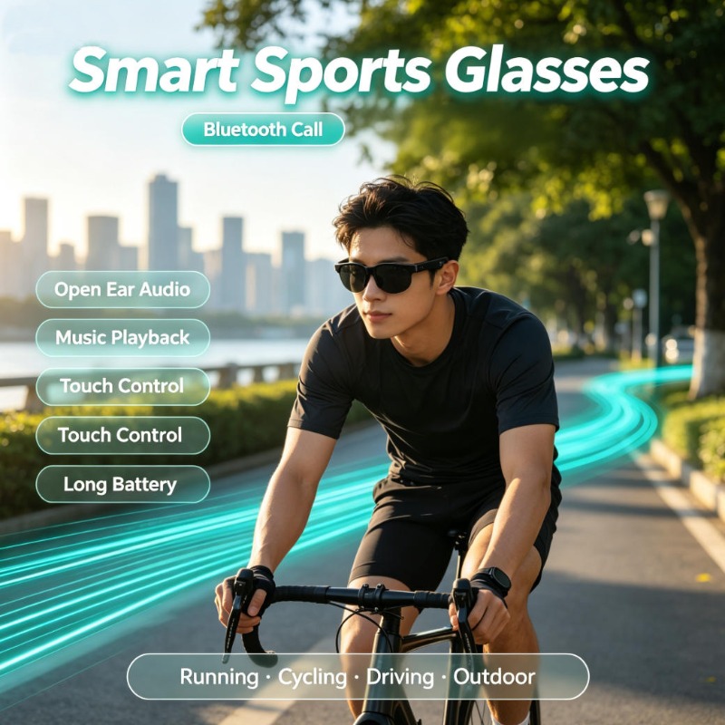 Kacamata Olahraga Pintar denga - Smart Glasses Lens ulasan dan harga